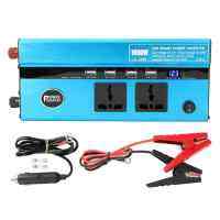 1000W Car Smart Power Inverter DC 12V to AC 220V 50Hz w/4 USB Ports 2 AC 2DC Outlets ป้องกันการโอเวอร์โหลด,ป้องกันอุณหภูมิเกิน,แรงดันไฟฟ้าสูงป้องกันป้องกันแรงดันไฟฟ้าต่ำ