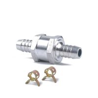 8MM 5/16 quot; Car Fuel Non Return Check Valve Aluminium Alloy One Way for Petrol Diesel with 12mm Spring Clip Car Accessories