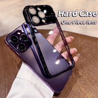 Large Window Plating Transparent PC Hard Case Full Protective Anti-break Phone Case for IPhone 12 13 14 Max Plus