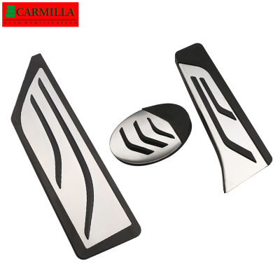 2021Carmilla Stainless Steel Car Pedals for BMW 1-Series 1 Series F40 2020 2021 AT Gas Brake Rest Dead Pedal Protection Cover