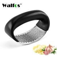 Walfos กระเทียมเหล็กกล้าไร้สนิมกดด้วยตนเองกระเทียมเครื่องบดแม่พิมพ์กด Squeezer ขิงเครื่องมือตำกระเทียมอุปกรณ์ครัว