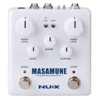 【lz】┅☼  Nux masamune guitarra multi efeitos pedal compressor analógico e impulsionador 2 em 1 duplo pedal efeito pedal pedal guitarra acessórios