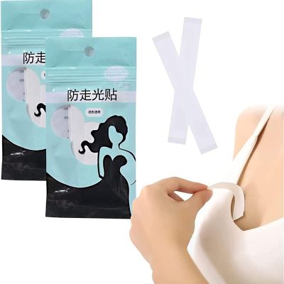 36Pcs Transparent Clear Double Sided Tape For Clothing Dress Body Skin Anti-exposure Adhesive Sticker Strips Bra Non-slip Fixed Adhesives Tape