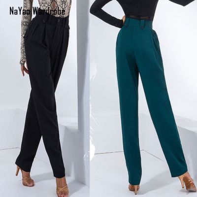 hot【DT】 W21D114 Grade Latin Dancing Trousers Dances Pants for Ballroom Belly Practice Competition Costume
