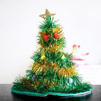 ChildrenS Christmas Decorations Christmas Gift Party Dressing Christmas Tree Hats Rain Silk Christmas Hats