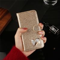 【Enjoy electronic】 Love Jewell Phone Case For Samsung Galaxy A52 A50 A40 A70 A20E A51 A71 A21S A12 A 50 A30S A72 Glitter Bling Leather Flip Case