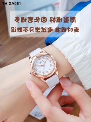 Student watch female childrens primary school students junior high waterproof luminous simple only time pointer electronic