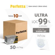 Thùng 500 Cái Khẩu Trang Y Tế 4 Lớp Perfetta Ultra Xuất Khẩu 50 cái hộp