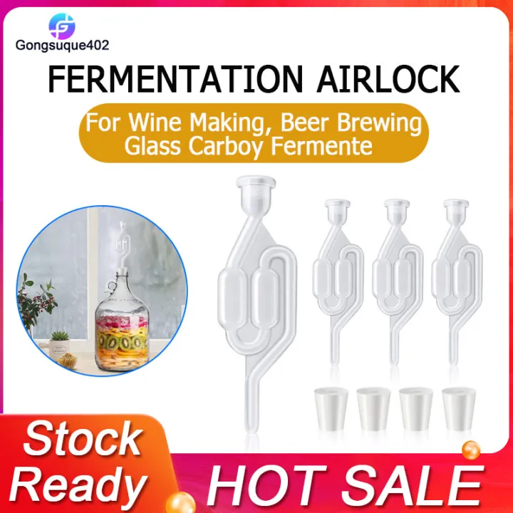 Fermentation Airlock,Brewing Airlock Wine Airlock Beer Airlock with Rubber Airlock Stopper Plugs