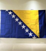 Free shipping Lord flag Bosnia and Herzegovina flag 90X150cm BIH BA Bosna Hercegovina Flag For Decoration Hanging National flag  Power Points  Switche