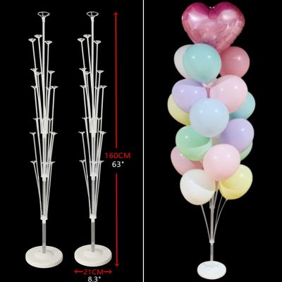 Balloon Stand 1/2Set Balloon Holder Column Stick Glue Dot Pump Baby Shower Kids Birthday Adult Party Supplies Wedding Decoration Balloons