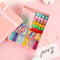 220Pc/set Candy Color Girls Hair Clip Rope Ponytail Holder Accessories Kids Hair box No M3R2