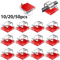 10/20/50PCS Cable Clips Self Adhesive Drop Wire Holder Cord Management Black Car Cable Wire Holder Organizer Clamp Self-adhesiv Cable Management