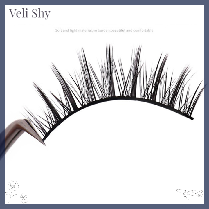 veli-shy-อุปกรณ์ขนตาปลอมแบบยาวแต่งที่ต่อขนตาแต่งตาหนาไขว้อย่างเป็นธรรมชาติ5คู่