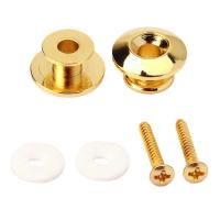 LazaraShop 2 ชิ้นชุบตัวล็อคสายสะพาย FR กีตาร์อะคูสติกไฟฟ้า BASS REPLACEMENT Gold - INTL