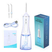 แบบพกพาทันตกรรม Oral Irrigator ชาร์จไร้สายที่มีประสิทธิภาพ Water Flosser ฟันทำความสะอาดที่ถอดออกได้ 350ml ถังน้ำเปลี่ยนได้ 2 Jet Tips 5 โหมด IPX7 กันน้ำสำหรับ Home School Office Travel