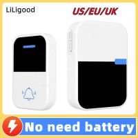 ■ LiLigood Self Powered Outdoor Wireless Doorbell Waterproof Door Ring Chime 150M Distance 38 Songs Home Welcome Door Bell Sets