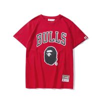 bape nba เสื้อยืดลําลองสําหรับ unisex ผ้าฝ้ายแขนสั้นทรงหลวม m - 3 xl