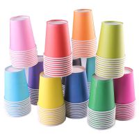 【CW】 10PCS Disposable Paper Cups Juice Cup Decoration Baby Shower Kids Birthday Wedding Tableware Supply