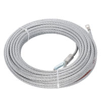 12000LBS Towing Winch Cable Stainless Steel Wire Rope 9.1mm Diameter 24m Length for Trailers Winches