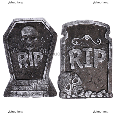 yizhuoliang 1PC Tombstones Halloween props บ้านผีสิงกลางแจ้งในร่มตกแต่ง spooky