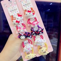 ☼▽₪ 3pcs sanrio hello kitty children hair rope cartoon girl hair ring rubber band gift hair clip hairpin