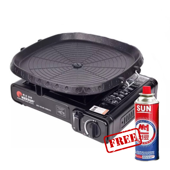 PRETTY HOMES Hanaro Samgyupsal Korean grill pan and Portable butane