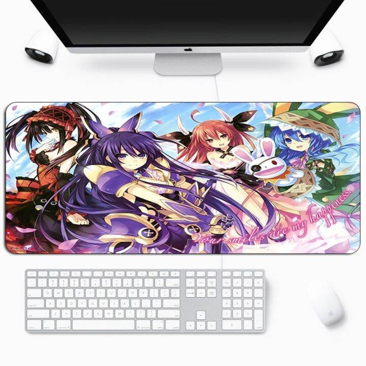 Large Date A Live Anime Mouse Pad Gamer Custom Tokisaki Kurumi Sexy Girl Rubber Keyboard Pad 2946