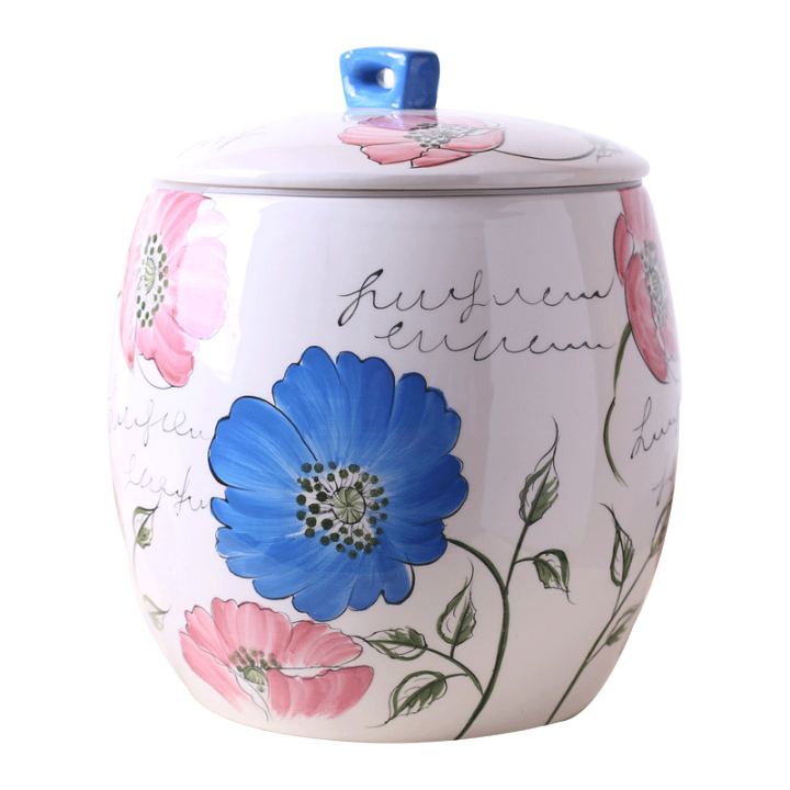 DFC ceramic rice barrel rice jar 5 kg rice storage box household