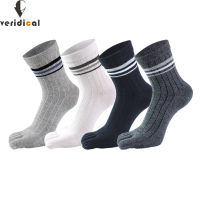 5 Pairs Man Short Five Finger Socks Pure Cotton Solid Business Striped Standard Breathable Socks With Separate ToesHot Sell