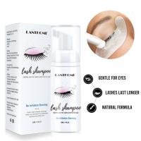 50ml Eyelash Extensions Brush Shampoo Kit Eyelash Extension Glue Eye Lash Cleaning Foam Pump Design No Stimulation Makeup Clean