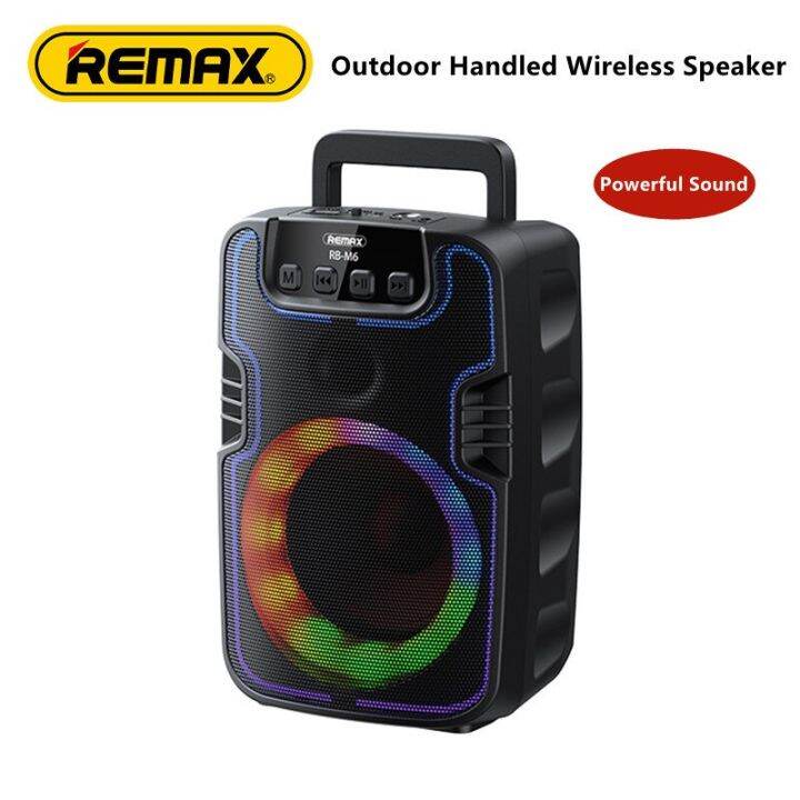 Remax Outdoor Wireless Speaker Powerful Bass Colorful RGB Hifi Long