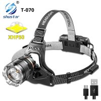 【lz】♦♂  Super Bright XHP50 LED Farol impermeável Recarregável Pesca Aventura Luzes de acampamento Iluminação 500 m