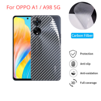 ฟิล์มหลังคาร์บอนไฟเบอร์เนื้อนิ่มสำหรับ A1 OPPO A98 5G สติกเกอร์ป้องกันกรอบป้องกันคลุมทั้งหมดรอยขีดข่วน