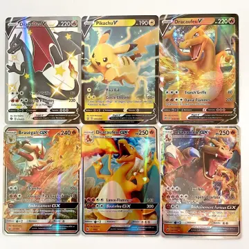 60-100Pcs French Pokemon cards Anime Pikachu Dracaufeu Vmax V Arceus Vstar  Shiny Card Birthday gift for children