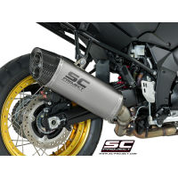 SC-Project ท่อไอเสียสำหรับ SUZUKI V-STROM 1000 (2017 - 2019) | Adventure Muffler, Titanium, with Carbon fiber end cap