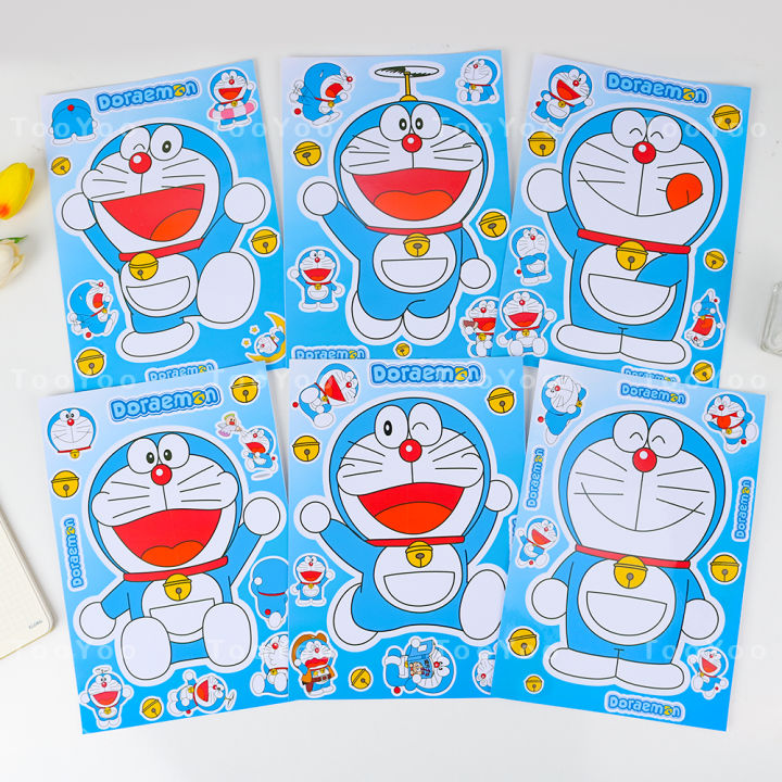 Tấm sticker Doraemon size lớn trang trí laptop, tủ lạnh, đàn ...