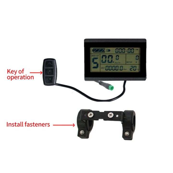 electric-bike-display-black-electric-bike-display-mixed-material-electric-bike-display-parts-kt-lcd3u-lcd-instrument-with-waterproof-connector-usb-bicycle-accessories
