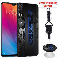 มาใหม่ล่าสุดสำหรับ VIVO Y19(2019)/U3/Y5S/V1934A/V1941A เคสสำหรับ VIVO โทรศัพท์ซิลิโคนปลอกเคสนิ่มที่มีลวดลายเหมือนกันขาตั้งโทรศัพท์และเชือก