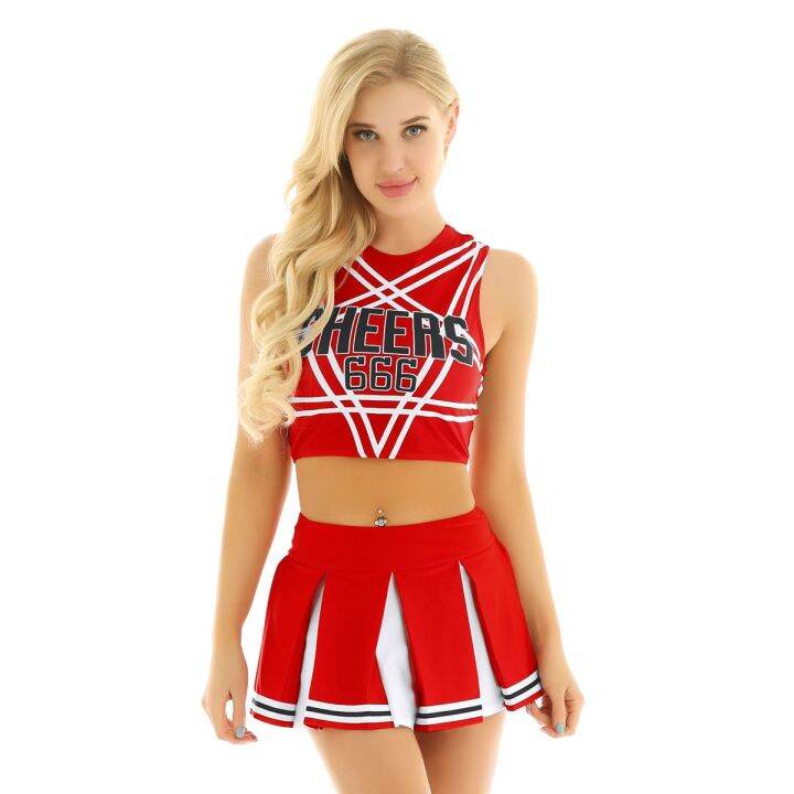 Women Schoolgirl Uniform Girl Sexy Lingerie Sleeveless Crop Top With ...