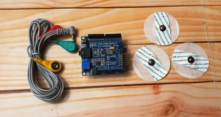 Ecg Ekg Emg Shield For Arduino With Cables And Electrodes | Lazada ...
