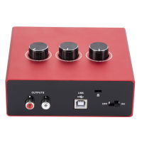 1pc USB Audio Interface Amplifier 2 in2 out 48 kHz 16BIT Converter For Recording Microphones Headphone Amplifier Red Adapter