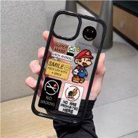 เคสโทรศัพท์มือถืออะคริลิคใส แบบแข็ง ลายโมเสค มาริโอ้ สําหรับ iphone 14promax 11 13 12 7Plus 8 X XS Max