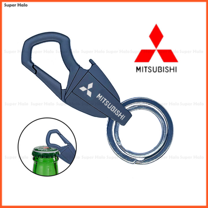 พวงกุญแจโลหะอัลลอยสุดสร้างสรรค์-พวงกุญแจเปิดขวดพร้อมโลโก้สำหรับ-mitsubishi-ใหม่