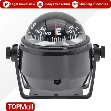 Adjustable Boat Compass, Car Compass Ball, High Precision Dash Mount  Compass for Car Marine Boat Ship