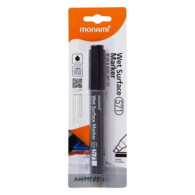 monami-wet-surface-marker-permanent-maker-571-chisel-2-5-2-mm-black-ปากกามาร์คเกอร์หัวตัด