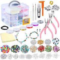 Jewelry Making Supplies Kit with Beads Charms Findings Jewellery Pliers Beading Wire for DIY Necklace Bracelet Earrings