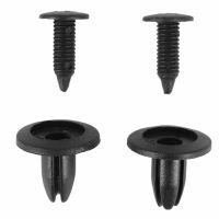 100 Pcs Car Fender Push in Type Plastic Rivets Fastener Black 15 x 13 x 6mm