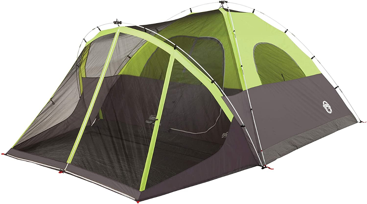 6-Person Details about   Coleman Steel Creek Fast Pitch Dome Tent with Screen Room 10' x 9' 