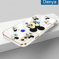 เคส Dienya สำหรับ Xiaomi Redmi Note 7 Note 7 Pro Note 7S เคสลายการ์ตูน Happy Mickey ใหม่กรอบสี่เหลี่ยมเคลือบพื้นผิวเคสซิลิกาเจลนิ่มกันกระแทกเคสมือถือฝาครอบป้องกันเลนส์กล้องถ่ายรูปรวมทุกอย่าง